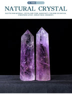 Natural Brazilian Amethyst Single Point Hexagonal Column Amethyst Raw Stone Polished Energy Stone Column Home Decoration Ornament Wholesale