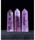 Natural Brazilian Amethyst Single Point Hexagonal Column Amethyst Raw Stone Polished Energy Stone Column Home Decoration Ornament Wholesale